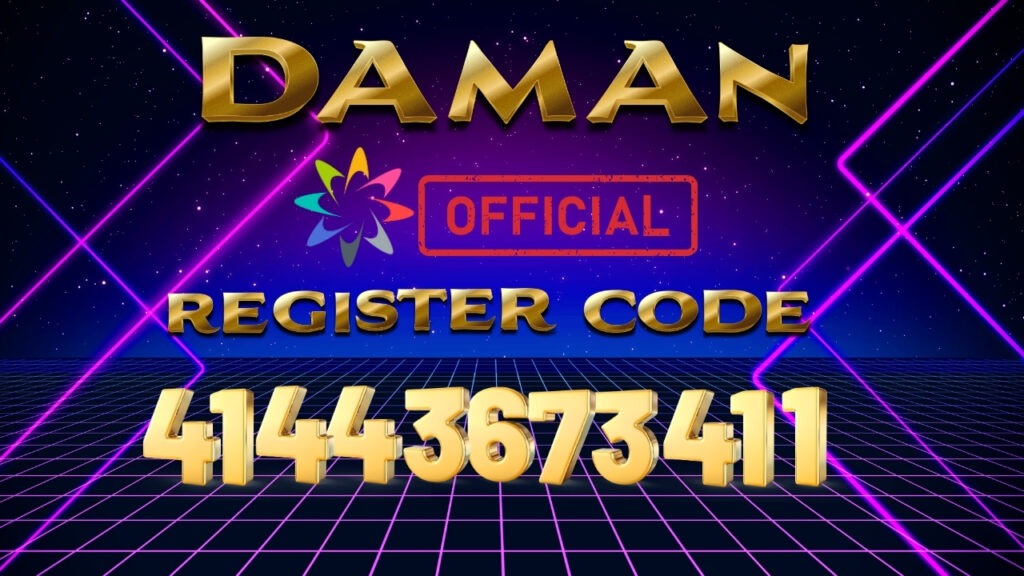 daman games register code